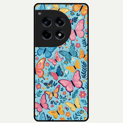 Spring Wing Garden Glass Case For OnePlus 12R back cover – full design glossy printed glass finish