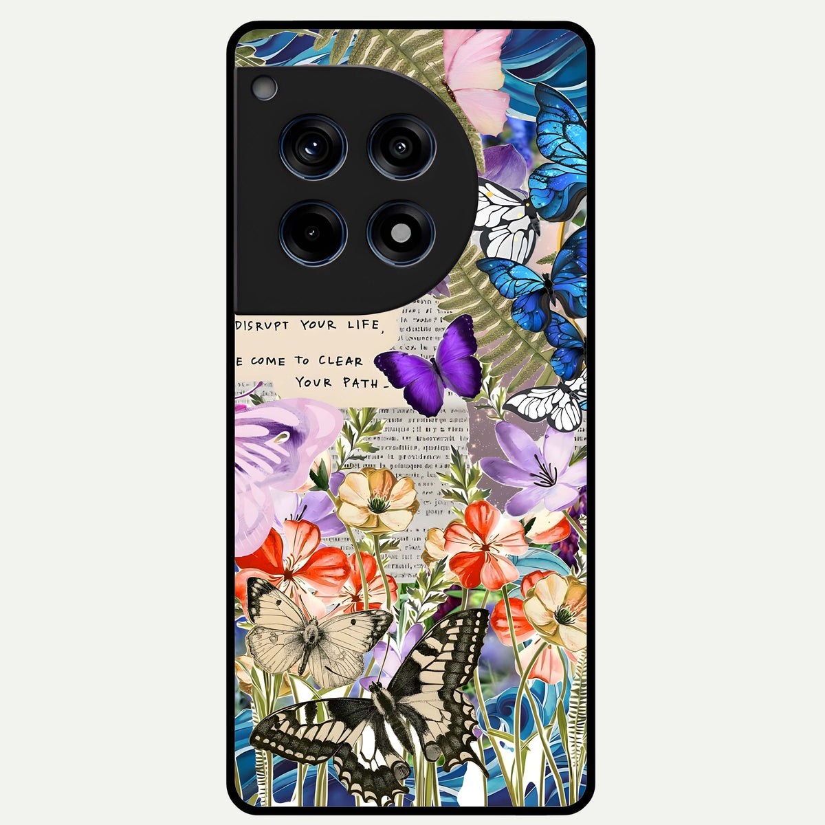  Storm Path Bloom Glass Case For OnePlus 12R back cover – full design glossy printed glass finish