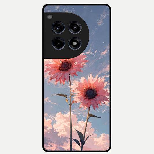  Sun Moon Balance Glass Case For OnePlus 12R back cover – full design glossy printed glass finish