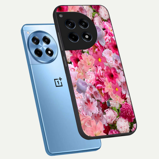  Bloom Crush Fantasy phone case For OnePlus 12R showing premium glass back cover with detailed artwork