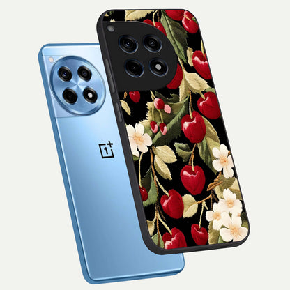  Blooming Spendor Bird phone case For OnePlus 12R showing premium glass back cover with detailed artwork