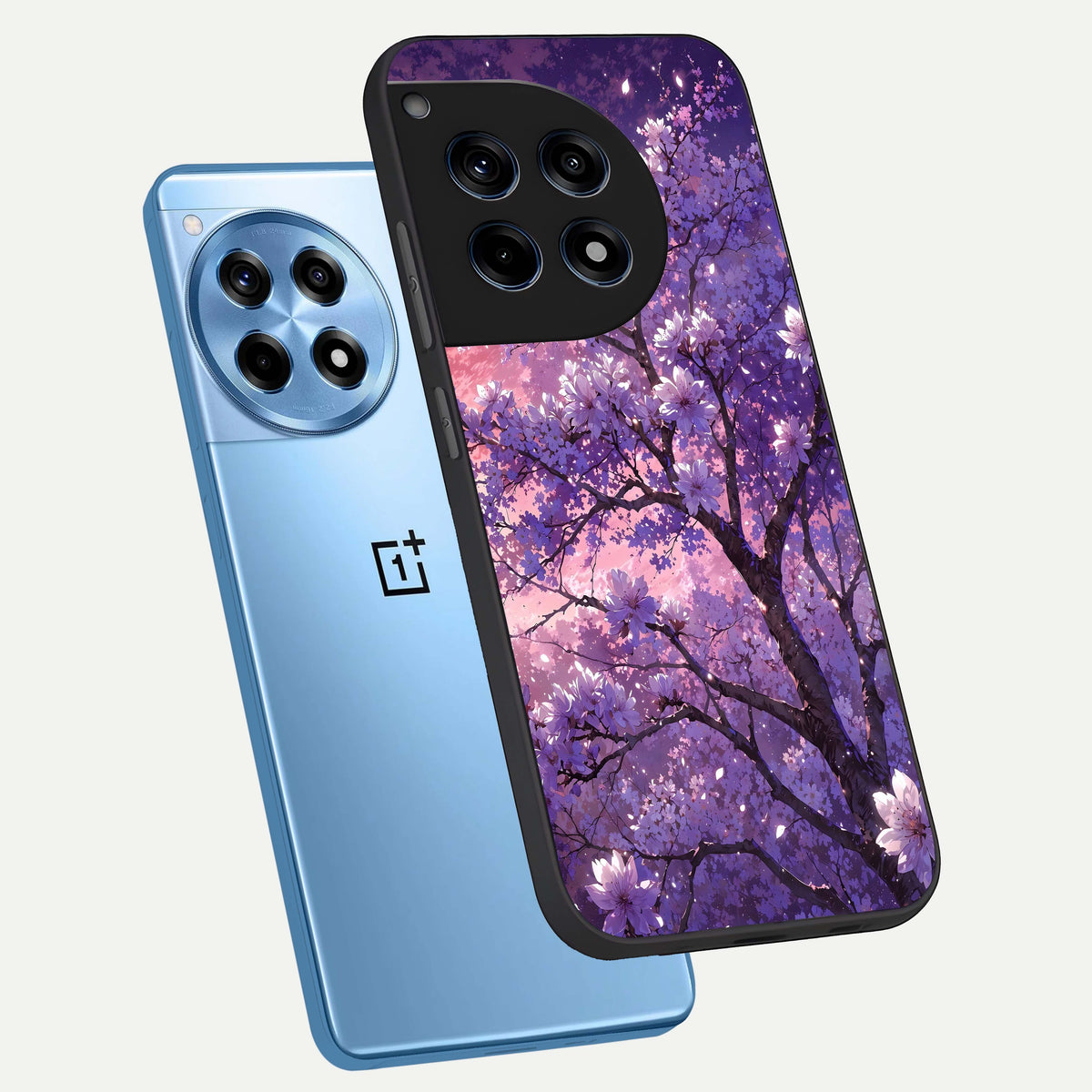  Blossom Tree phone case For OnePlus 12R showing premium glass back cover with detailed artwork