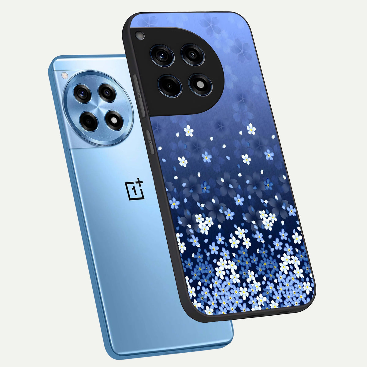  Blue Starry phone case For OnePlus 12R showing premium glass back cover with detailed artwork