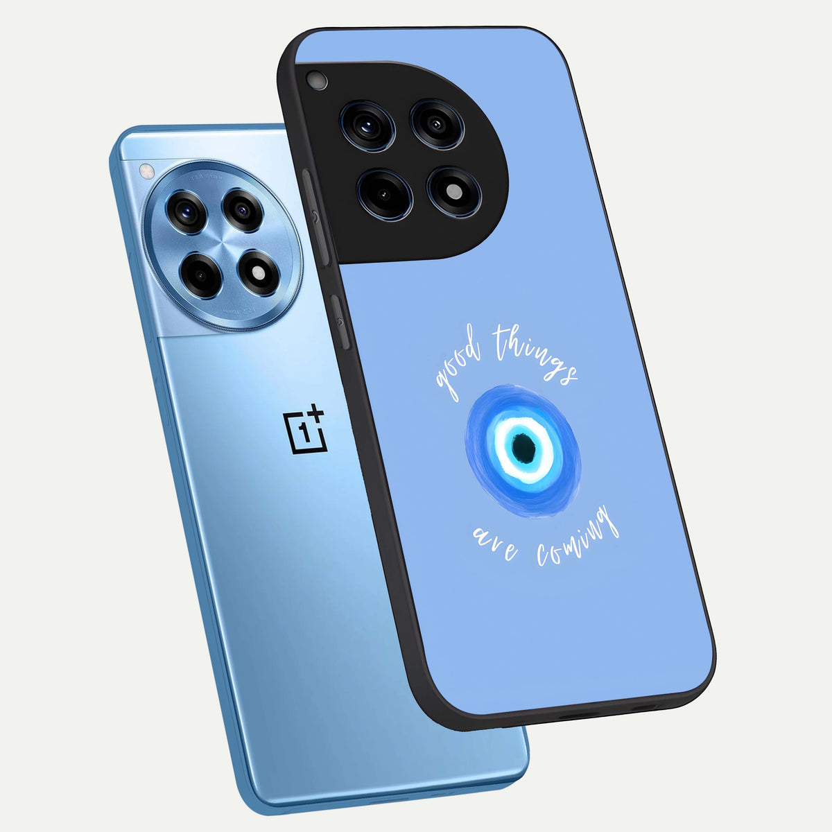  Bright Future Ahead phone case For OnePlus 12R showing premium glass back cover with detailed artwork