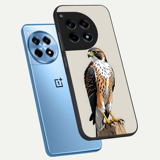  Clever Eagle phone case For OnePlus 12R showing premium glass back cover with detailed artwork