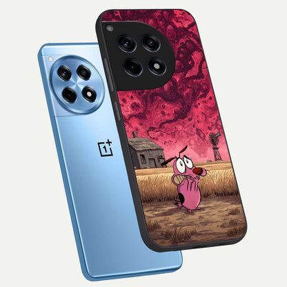  Courage Under Sky phone case For OnePlus 12R showing premium glass back cover with detailed artwork