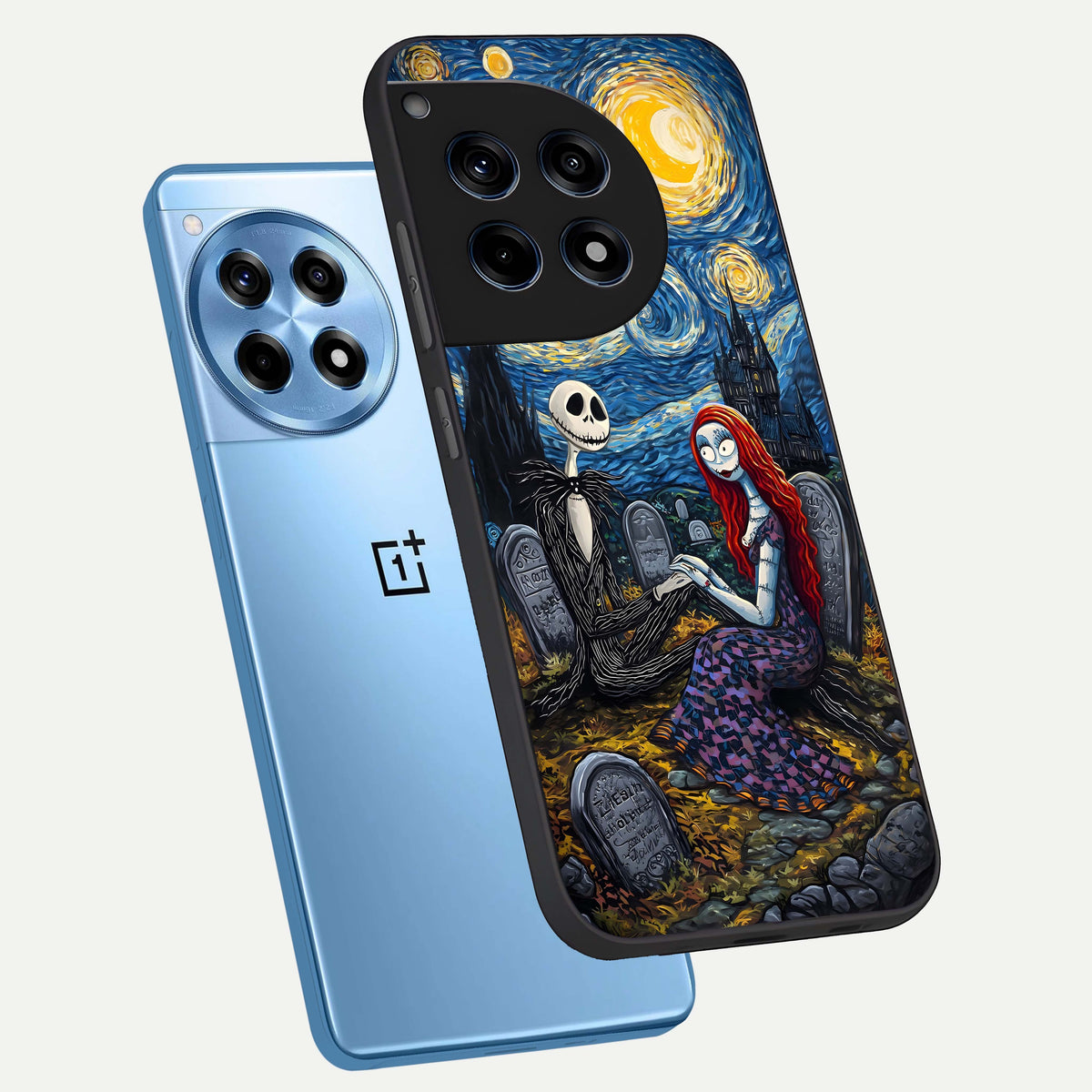  Eternal Night Love phone case For OnePlus 12R showing premium glass back cover with detailed artwork