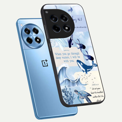  Faithful Ocean Promise phone case For OnePlus 12R showing premium glass back cover with detailed artwork