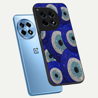  Galaxy Eye Flow phone case For OnePlus 12R showing premium glass back cover with detailed artwork