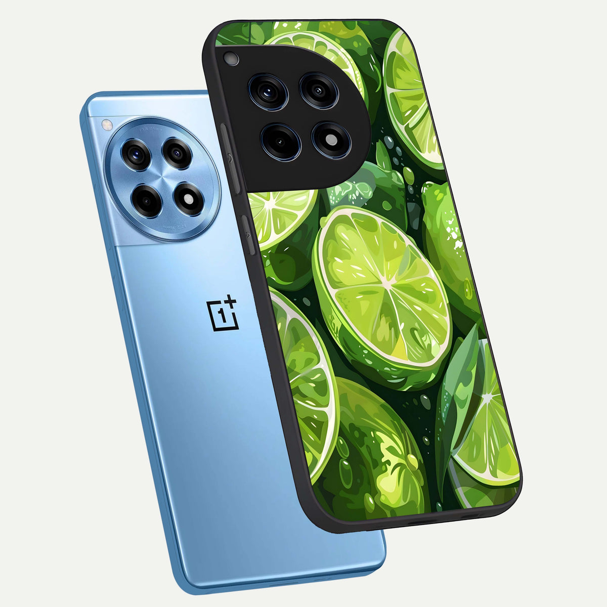  Green Kawasaki phone case For OnePlus 12R showing premium glass back cover with detailed artwork