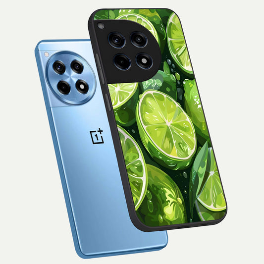  Green Kawasaki phone case For OnePlus 12R showing premium glass back cover with detailed artwork