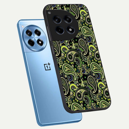  Green Lemon phone case For OnePlus 12R showing premium glass back cover with detailed artwork