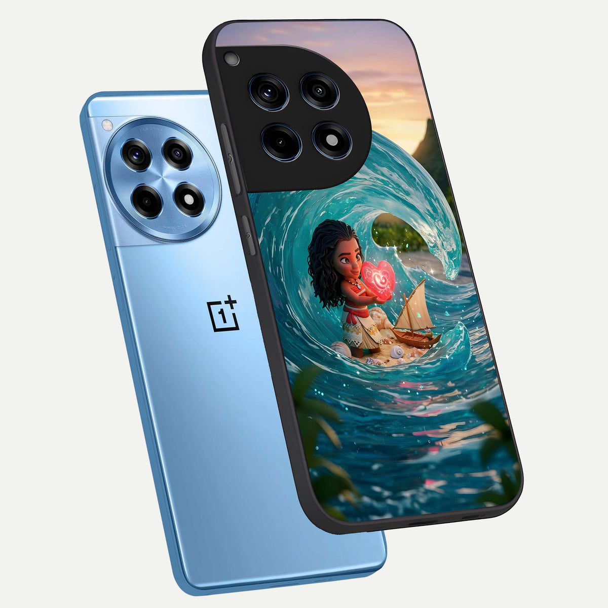  Heart of Ocean phone case For OnePlus 12R showing premium glass back cover with detailed artwork
