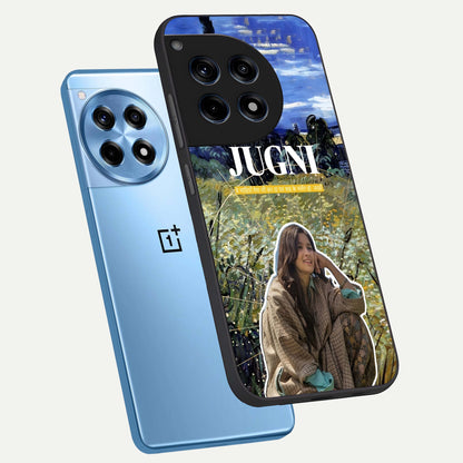  Jugni Soul Vibes phone case For OnePlus 12R showing premium glass back cover with detailed artwork
