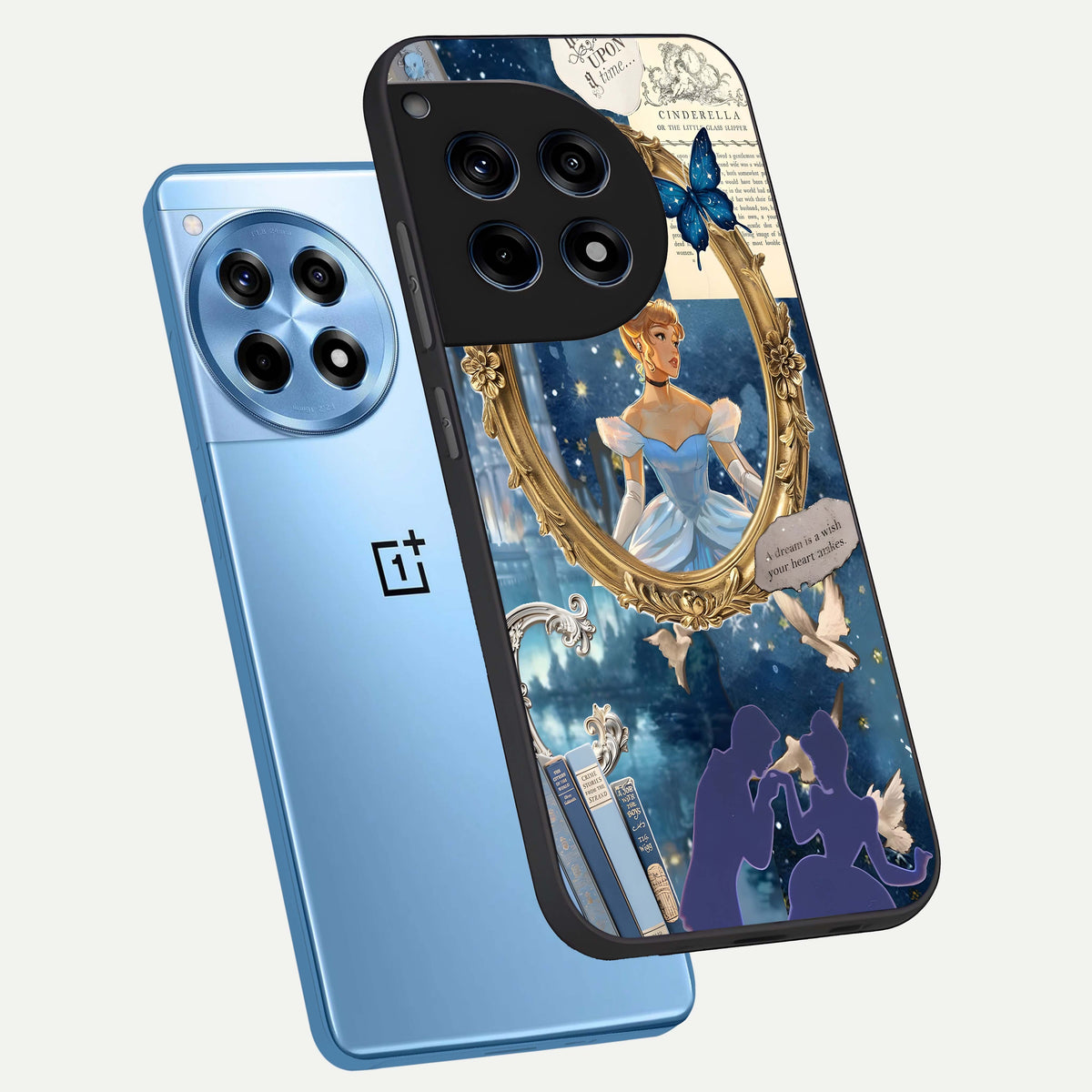  Midnight Queen phone case For OnePlus 12R showing premium glass back cover with detailed artwork