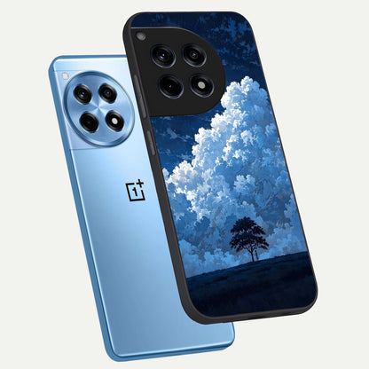 Midnight Sky Serenity phone case For OnePlus 12R showing premium glass back cover with detailed artwork