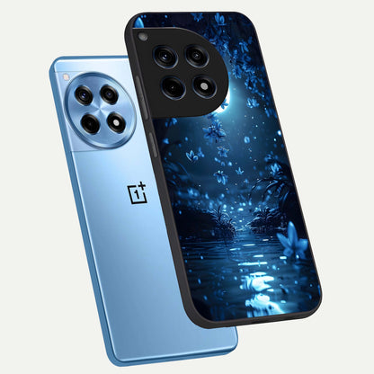  Moonlight Petal Dream phone case For OnePlus 12R showing premium glass back cover with detailed artwork