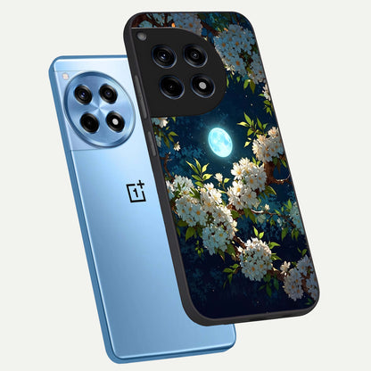  Moonlit Blossom Dream phone case For OnePlus 12R showing premium glass back cover with detailed artwork