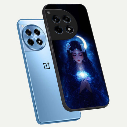  Mystic Moon Queen phone case For OnePlus 12R showing premium glass back cover with detailed artwork