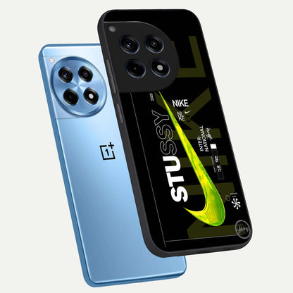  Neon Street Edition phone case For OnePlus 12R showing premium glass back cover with detailed artwork
