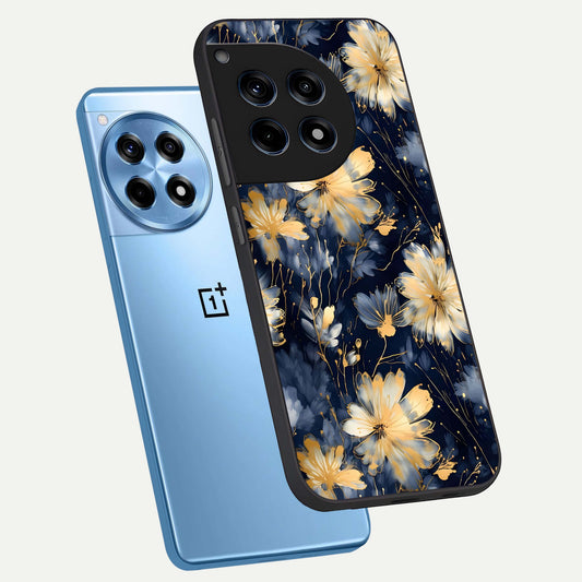  Royal Petal Dream phone case For OnePlus 12R showing premium glass back cover with detailed artwork