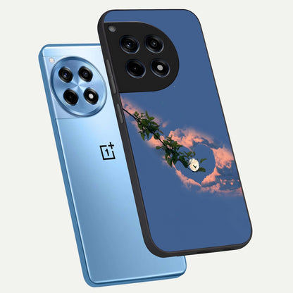  Sky Under Tree phone case For OnePlus 12R showing premium glass back cover with detailed artwork