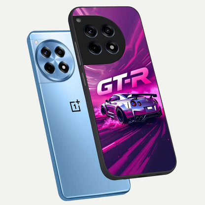  Speed Drift Legend phone case For OnePlus 12R showing premium glass back cover with detailed artwork