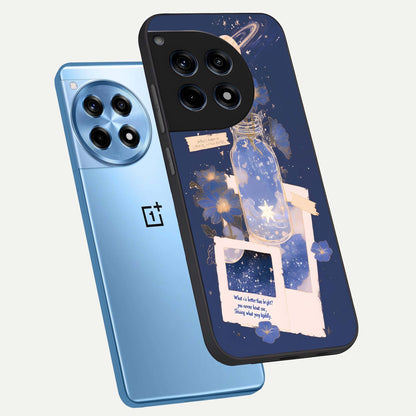 Starlit Cosmic Jar phone case For OnePlus 12R showing premium glass back cover with detailed artwork