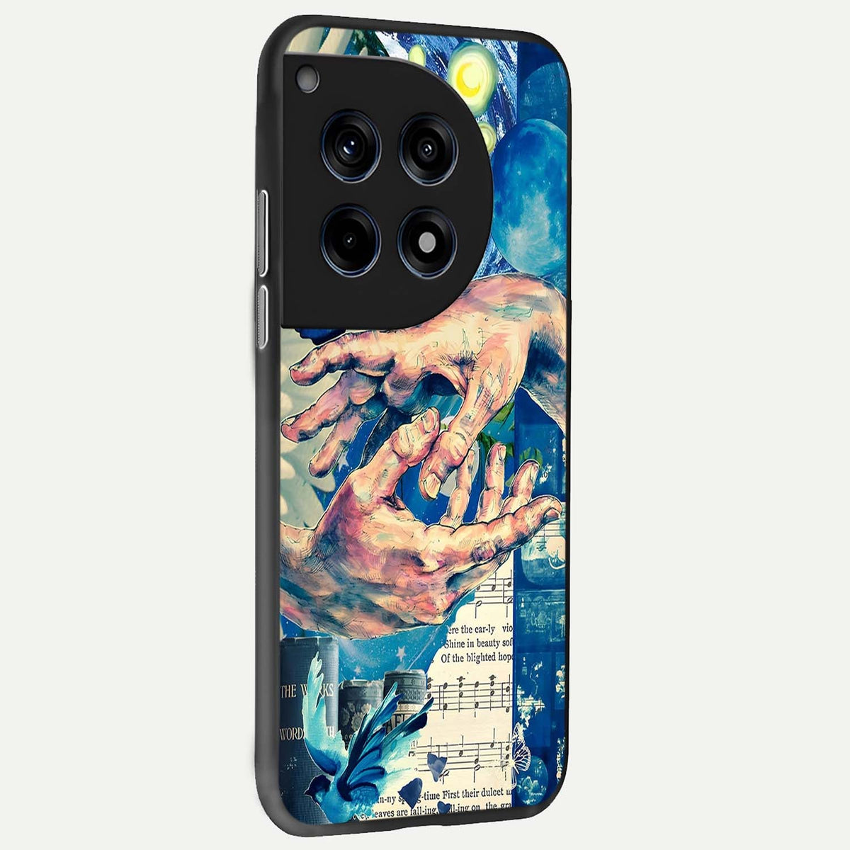  Aesthetic Divider back cover For OnePlus 12R slim fit glass case with vibrant aesthetic design
