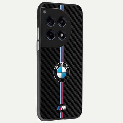  BMW Pattern back cover For OnePlus 12R slim fit glass case with vibrant aesthetic design