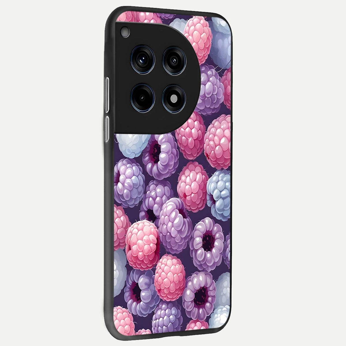  Berry Candy Pop back cover For OnePlus 12R slim fit glass case with vibrant aesthetic design