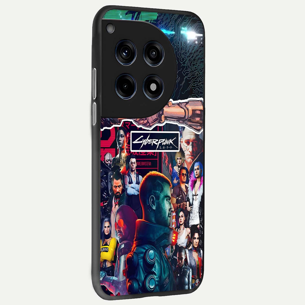  CYBERPUNK Legacy back cover For OnePlus 12R slim fit glass case with vibrant aesthetic design