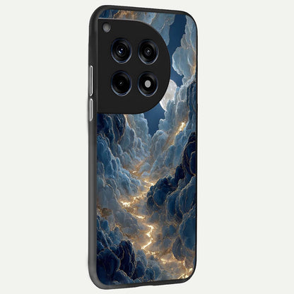  Celestial Cloud Road back cover For OnePlus 12R slim fit glass case with vibrant aesthetic design