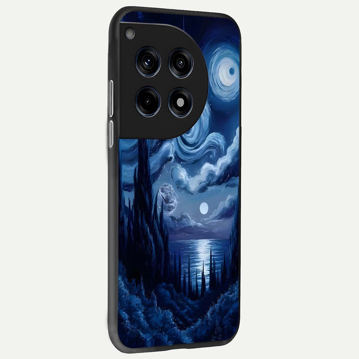  Celestial Dream Van Gogh back cover For OnePlus 12R slim fit glass case with vibrant aesthetic design