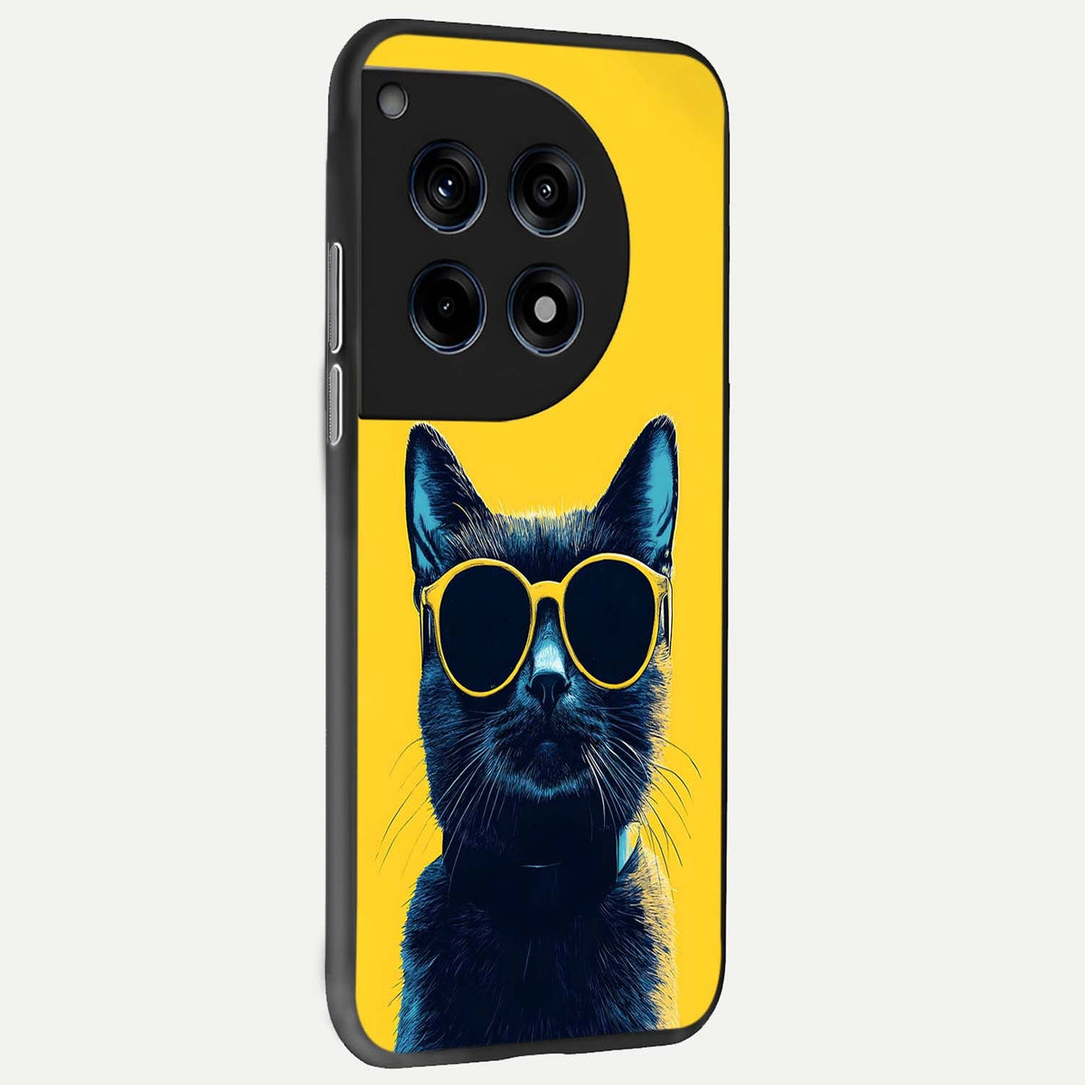  Cool Cat Vibes back cover For OnePlus 12R slim fit glass case with vibrant aesthetic design