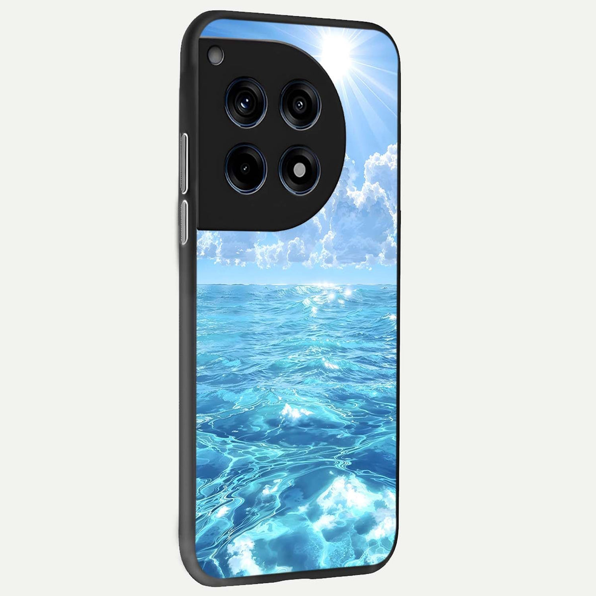  Endless Ocean Horizon back cover For OnePlus 12R slim fit glass case with vibrant aesthetic design