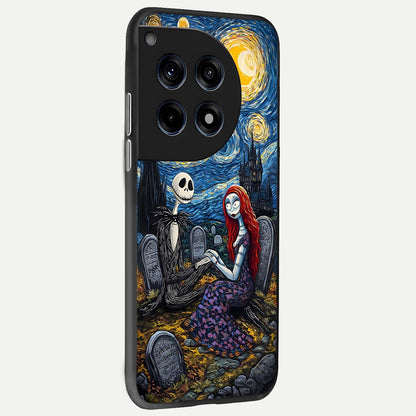  Eternal Night Love back cover For OnePlus 12R slim fit glass case with vibrant aesthetic design