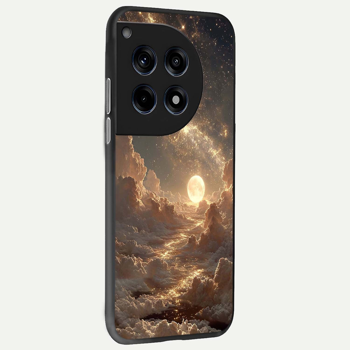  Golden Sky Dream back cover For OnePlus 12R slim fit glass case with vibrant aesthetic design