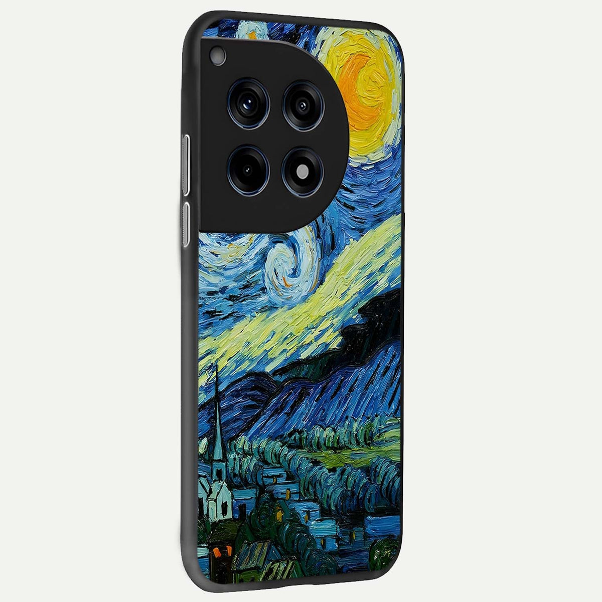  Inspired Van Gogh Art back cover For OnePlus 12R slim fit glass case with vibrant aesthetic design