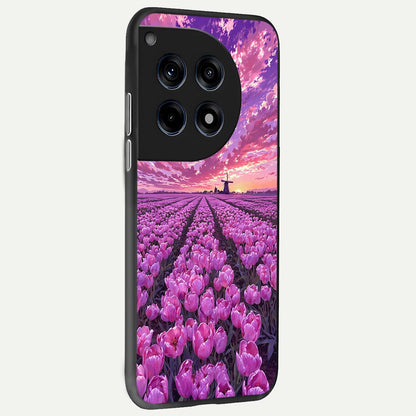  Lavender Dream Skies back cover For OnePlus 12R slim fit glass case with vibrant aesthetic design