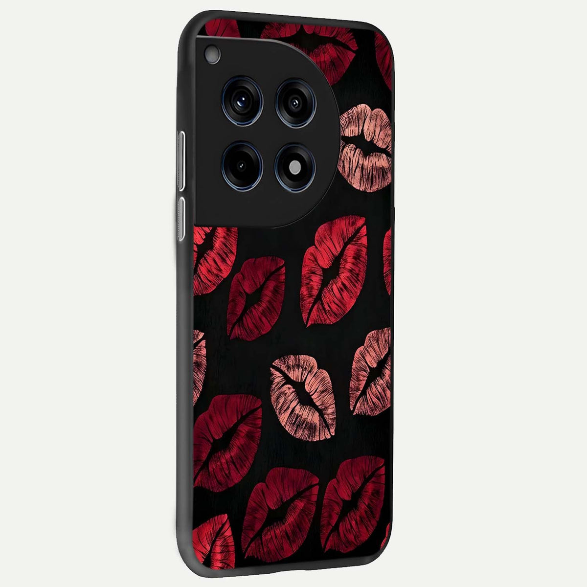  Midnight Kiss Love back cover For OnePlus 12R slim fit glass case with vibrant aesthetic design