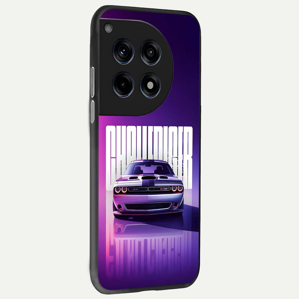 Midnight Muscle Ride back cover For OnePlus 12R slim fit glass case with vibrant aesthetic design