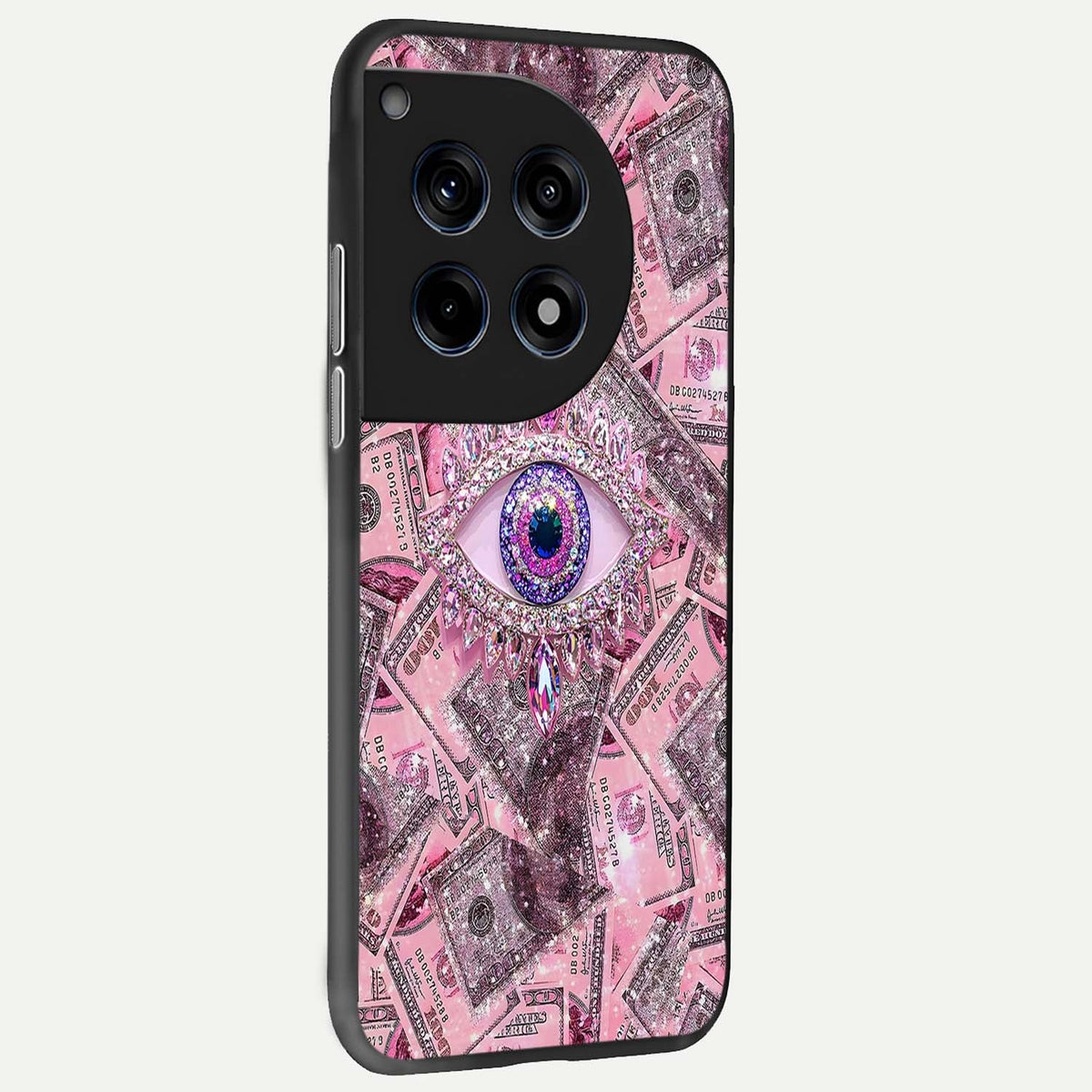  Money Eye Luxe back cover For OnePlus 12R slim fit glass case with vibrant aesthetic design