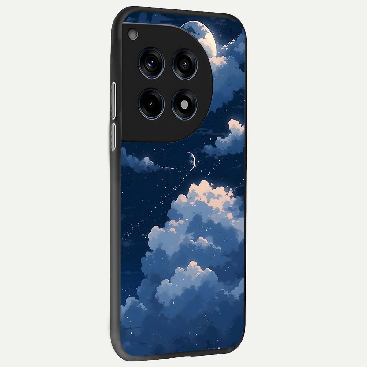  Moon Dream Haze back cover For OnePlus 12R slim fit glass case with vibrant aesthetic design