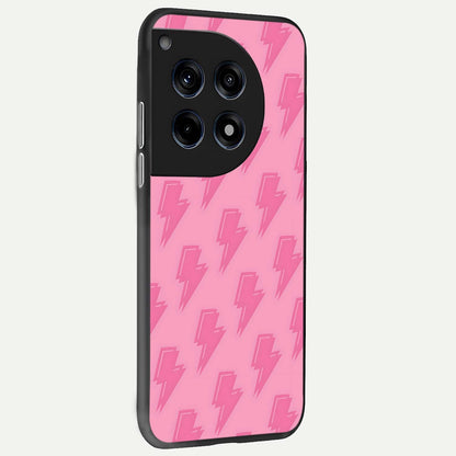  Pink Moo Magic back cover For OnePlus 12R slim fit glass case with vibrant aesthetic design