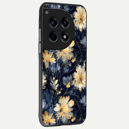  Royal Petal Dream back cover For OnePlus 12R slim fit glass case with vibrant aesthetic design