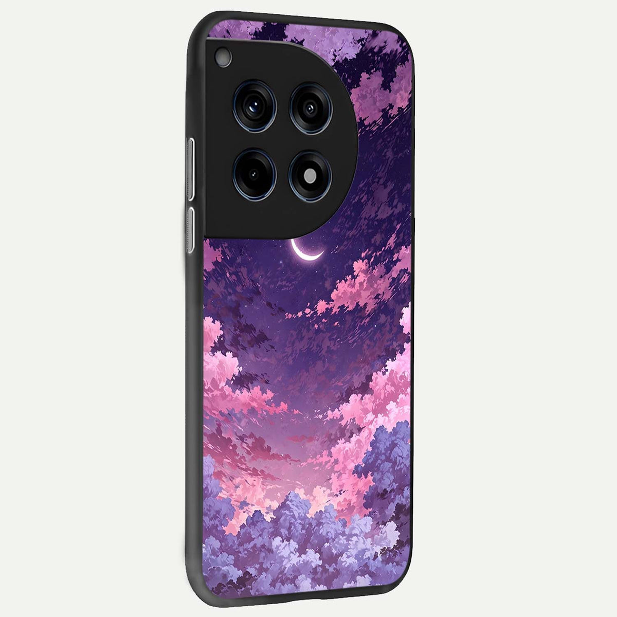  Sky Drift Clouds back cover For OnePlus 12R slim fit glass case with vibrant aesthetic design