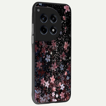  Starlit Flower Dreams back cover For OnePlus 12R slim fit glass case with vibrant aesthetic design