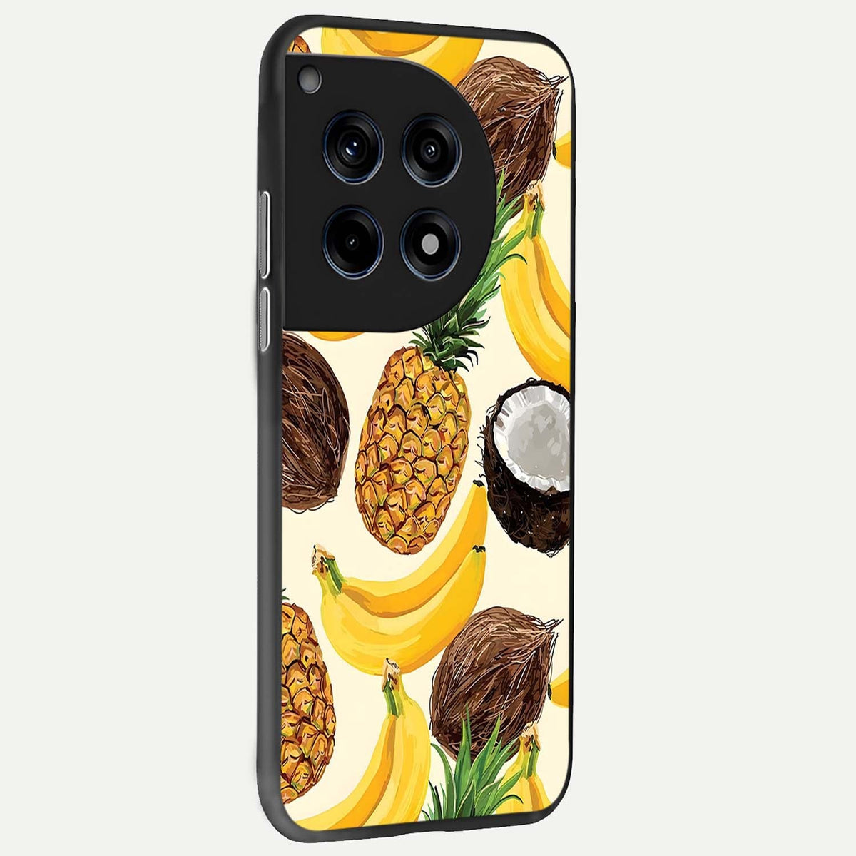  Tropical Fruit Mood back cover For OnePlus 12R slim fit glass case with vibrant aesthetic design