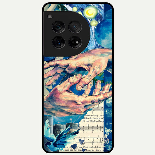  Aesthetic Divider Glass Case For OnePlus 12 back cover – full design glossy printed glass finish